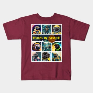 Pugs in Space- version 1 Kids T-Shirt